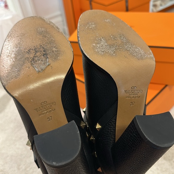 Valentino Rockstud Boots Sz 37 Black - Picture 4 of 10